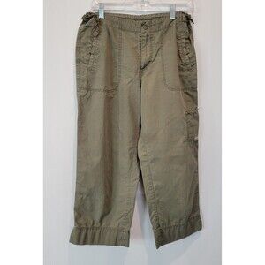 Columbia Capri Womens Size M  Pants Green Straight  Hiking Outdoors 100% Cotton